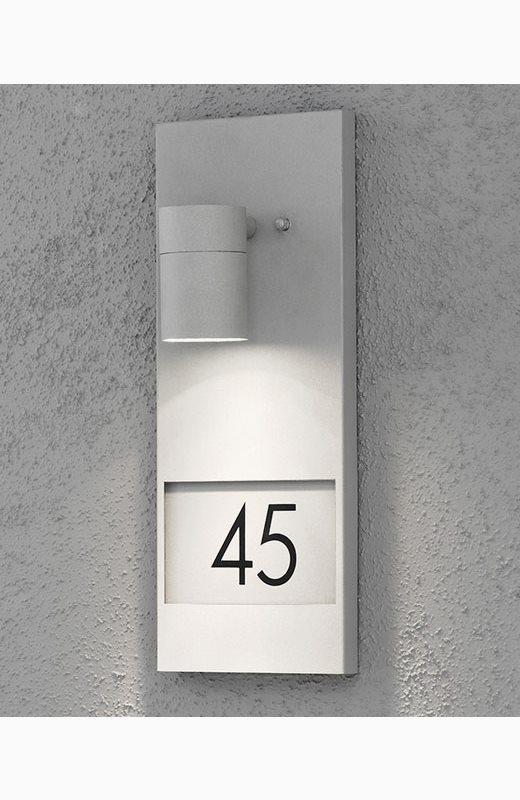 Konstsmide Konstsmide Modena vegglykte med husnummer 7655-300 Grå
