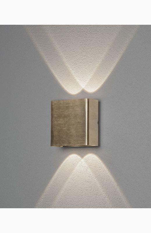 Konstsmide Konstsmide Chieri vegglykte messning 2x2W LED