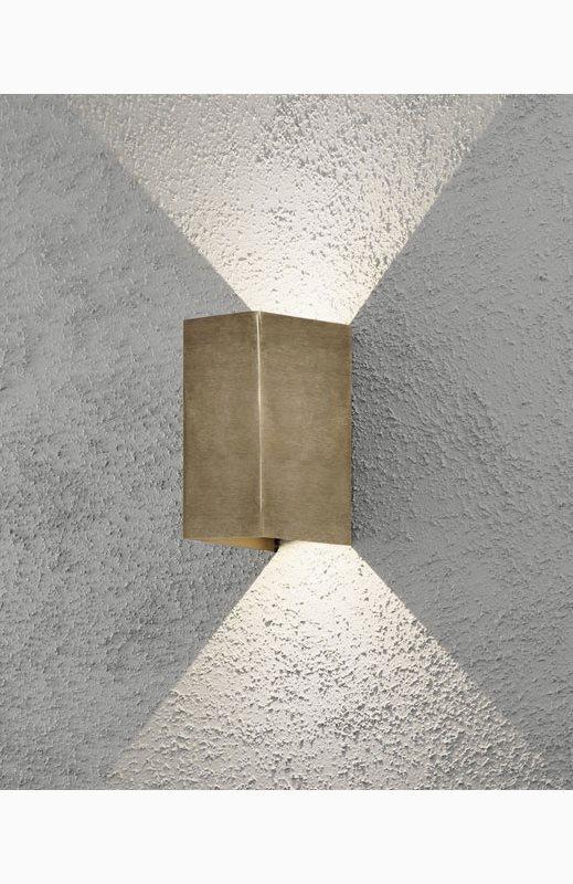 Konstsmide Konstsmide Cremona vegglykte messing 2x3W LED