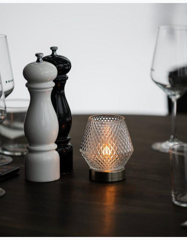 Konstsmide Konstsmide Lyslykt LED Klart glass inkl. batteri IP20