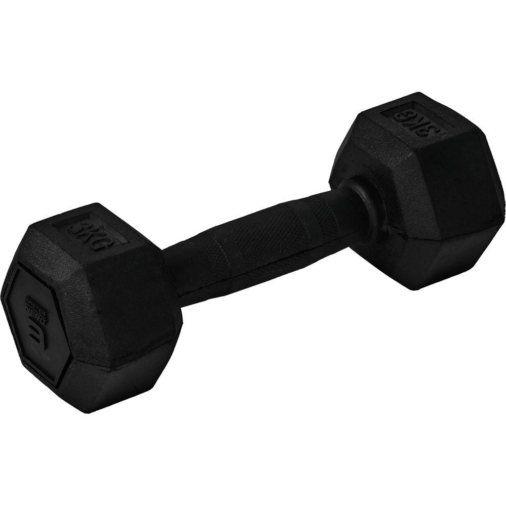 Master Fitness Master Fitness Nero Rubber Coated Hex, Hex hantler
