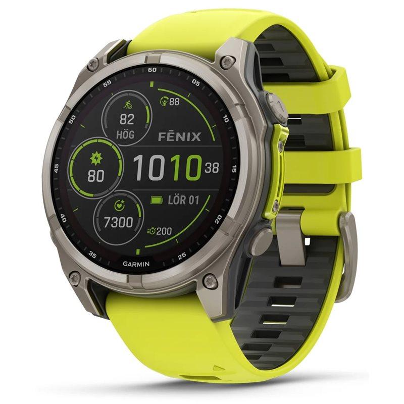 Garmin Garmin fenix 8 47mm.Saphire Solar Silver/Yellow