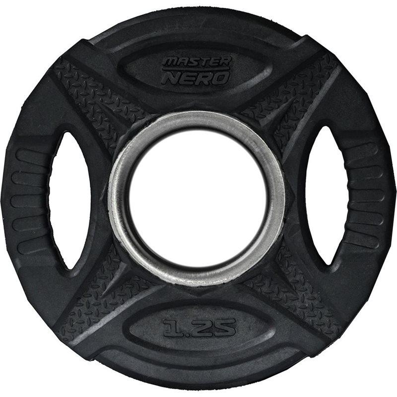 Master Fitness Master Fitness Nero Rubber Plate, Viktskivor gummerade