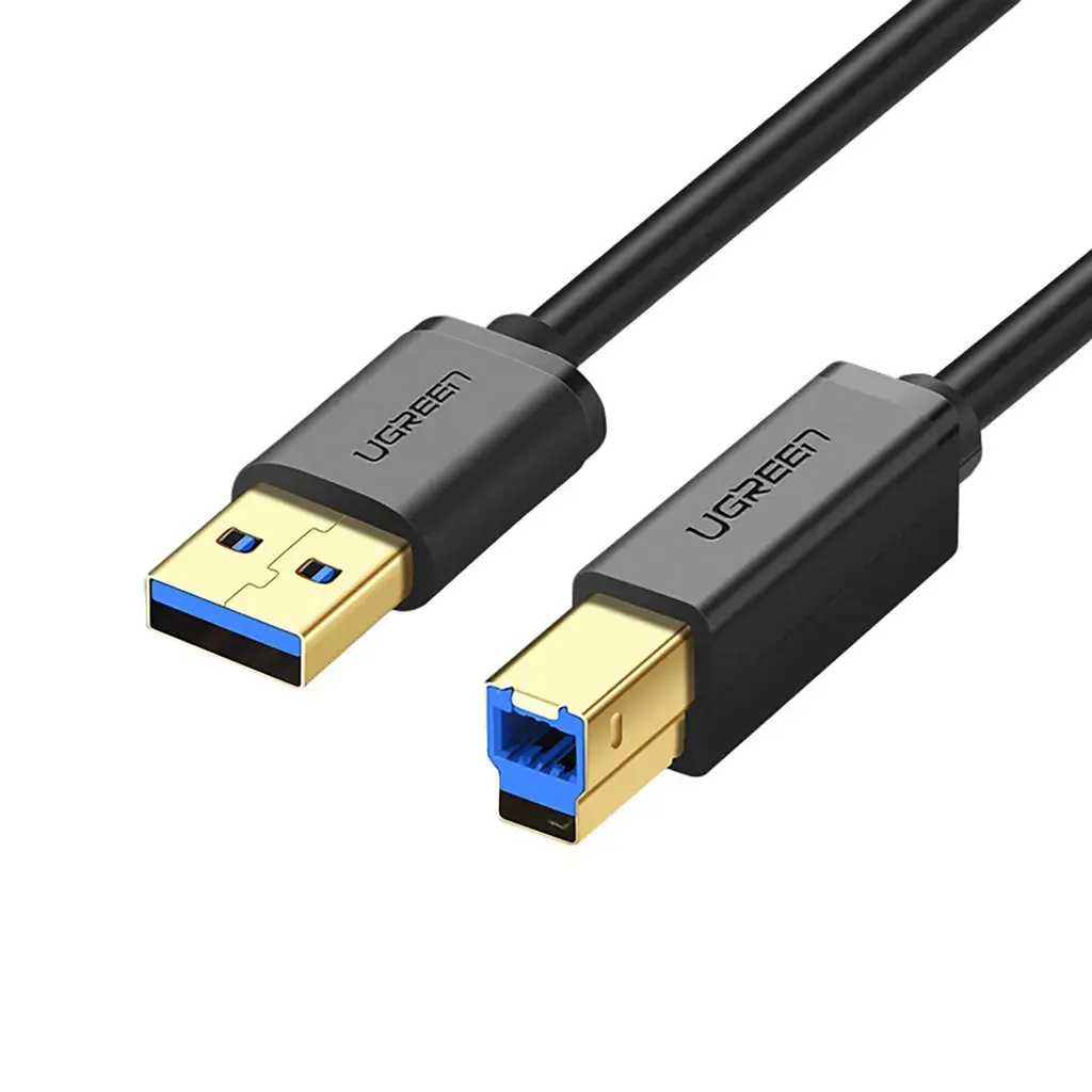 Ugreen Ugreen USB-A 3.0 til USB-B skriverkabel, 5Gbps, 1m - svart