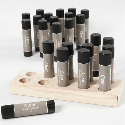 Diverse Clear Limstift, 21 g, 24 stk./ 1 pk.