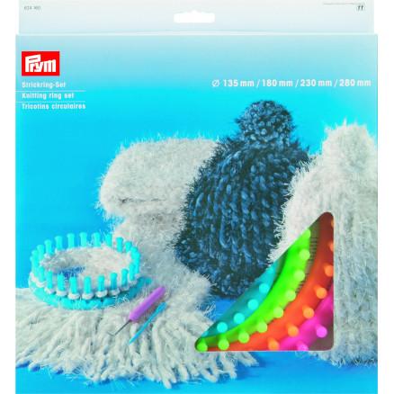 Prym Prym Strikkeringsett / Knitting ring set - 4 størrelser inkl. nål og krok