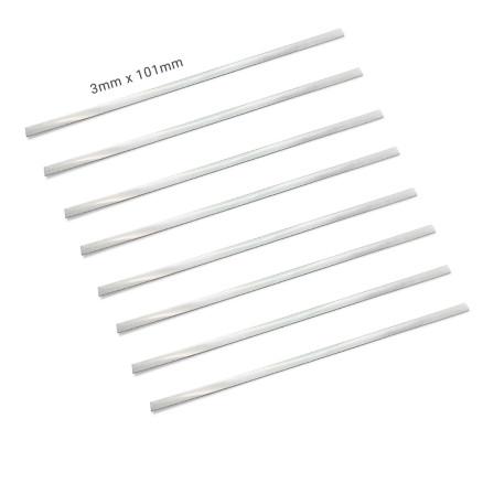 Prym Metallhenger med lim Metall Sølv 101x3mm - 24 stk.