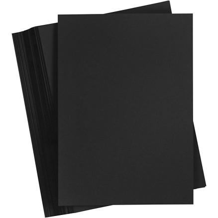 Diverse Kartong, A5, ark 148x210 mm, 200 g, svart, 100 ark/1 pk.