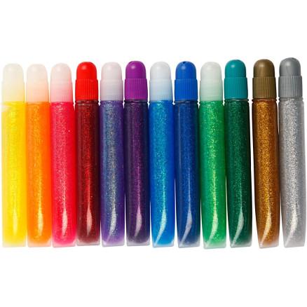Diverse Glitterlim, 12x10 ml/ 1 pk.