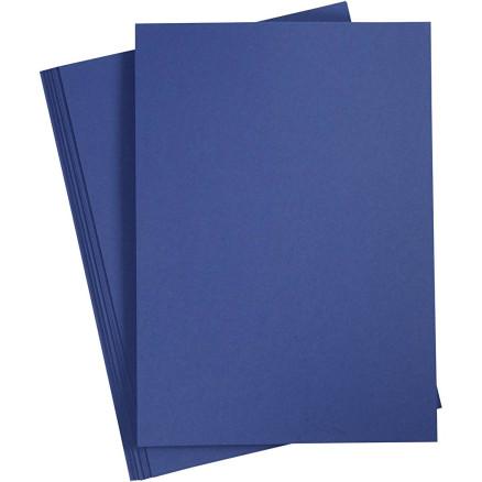 Diverse Kartong, A4, ark 210x297 mm, 180 g, mørk blå, 20 ark/ 1 pk.