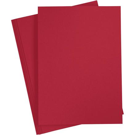 Diverse Kartong, A4, ark 210x297 mm, 180 g, julerød, 20 ark/ 1 pk.