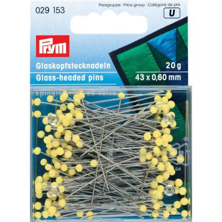 Prym Prym Quilt knappenål med gult glasshode 0,60 mm - 20 g