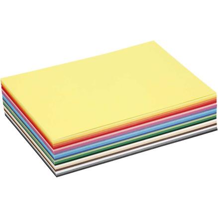 Diverse Creativ kartong, A5, ark 148x210 mm, 180 g, Ass. farger, 60ass. ark/ 1 pk.