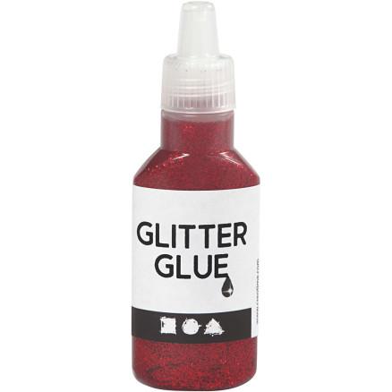 Diverse Glitterlim, rød, 25 ml/ 1 fl.