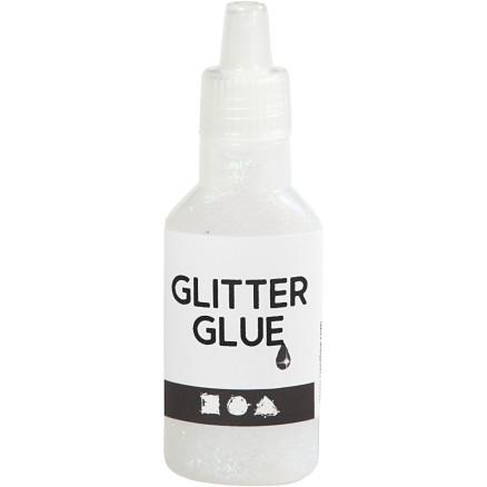 Diverse Glitterlim, holographically hvit, 25 ml/ 1 fl.
