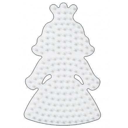 Hama Hama Midi Perleplate Prinsesse Liten Hvit 10x6,5cm - 1 stk