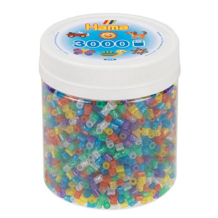Hama  Hama Midi Perler Bøtte 0954 Glitter Mix 54 - 3000 stk