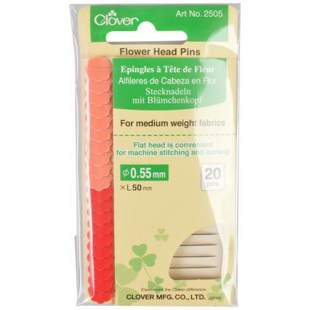 Clover Clover Knappenåler / Patchworknåler Blomster 0,55x50mm - 20 stk