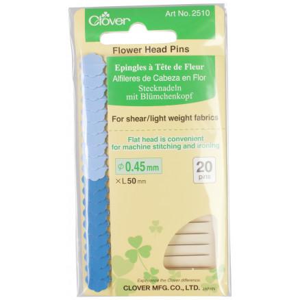 Clover Clover Knappenåler / Patchworknåler Ekstra fine Blomster 0,45x50mm - 20 stk