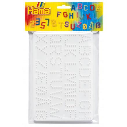 Hama Hama Midi Perleplate 4455 Tall og bokstaver hvit - 2 stk.