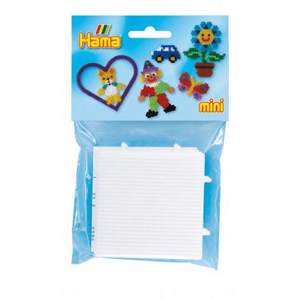 Hama Hama Mini Pose 5202 Samleplate Firkant perleplate Hvit 7x7cm - 2 stk