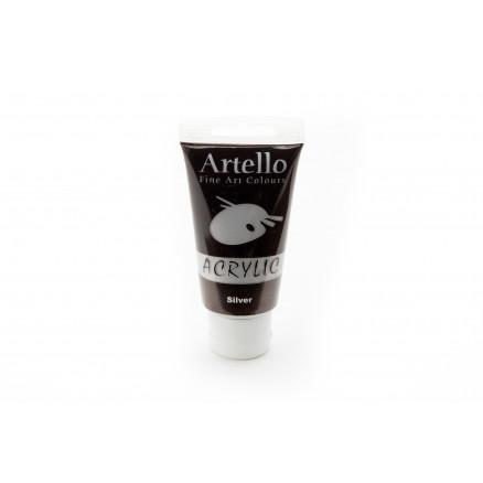 Artello Artello Akrylmaling/Kunstnerfarge Sølv 75ml