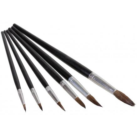 Artino Artino Malerpensler/Artist Brushes Set Round Goat Hair Ass. Sizes - 6 stk.