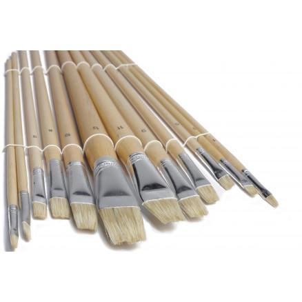 Artino Artino Malerpensler/Artist Brushes Set Flat Ass. Sizes - 12 stk.
