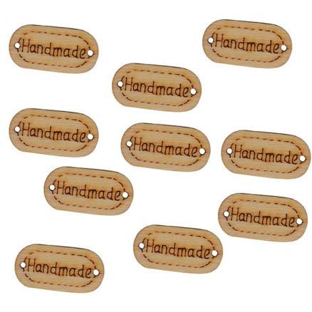 Infinity Hearts Infinity Hearts Label Wood Håndlaget 22x11mm - 10 stk.