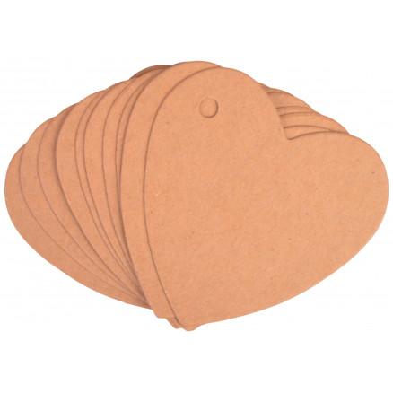 Infinity Hearts Infinity Hearts Til/Fra Kort Hjerte Karton Brun 5,5x5,5cm - 10 stk