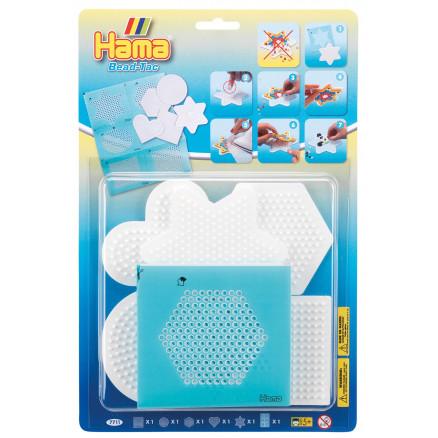 Hama Hama Midi Blisterpakning 7711 5 Perleplater og 6 selvklebende motiver
