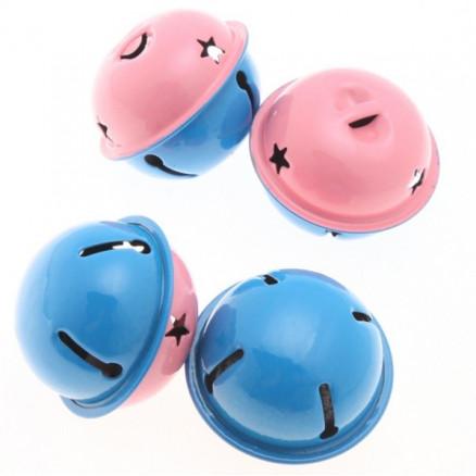 Infinity Hearts Infinity Hearts Bjelle Metall Rosa/Blå 3,8 cm - 1 stk.