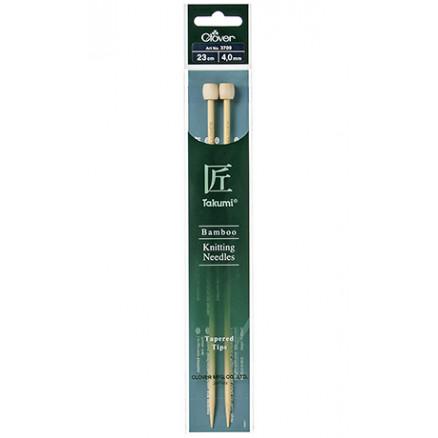 Clover Clover Takumi Strikkepinner Bambus 23cm 4,00mm