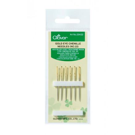 Clover Â Clover Gulløye Nåler Chenille Nr. 22 - 6 stk