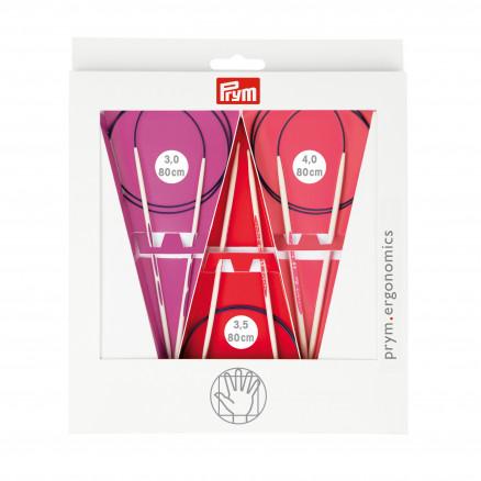 Prym Prym Ergonomiske Rundpinnesett Plast 80cm 3,0-4,0 mm 3 størrelser