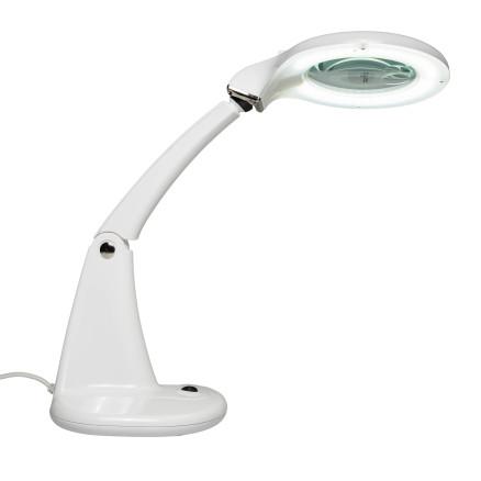 Prym Prym Forstørrelsesglass til Bord med LED-Lampe Hvit Plast Ø9,5cm