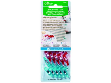 Clover Clover Wonder Clips Mini Ass. farger - 20 stk.