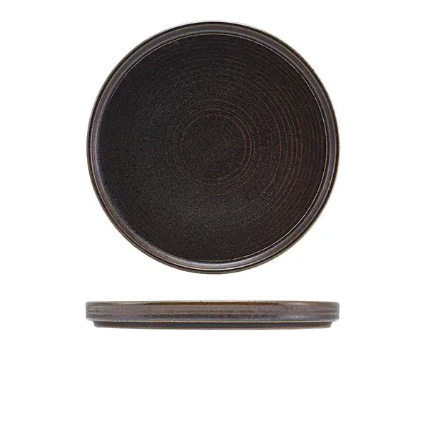 Genware Cinder Sort Presentasjonstallerken Lav 25cm - Terra
