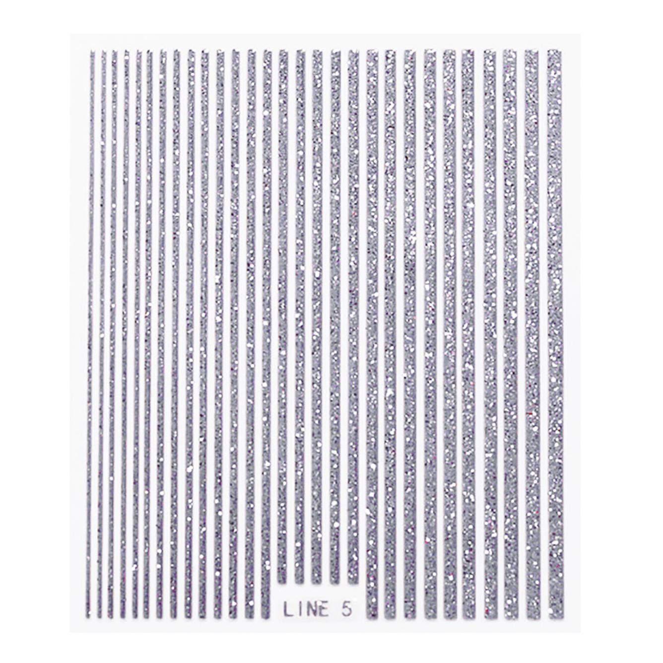 eStore 3D Nail Tape - Sølvglitter