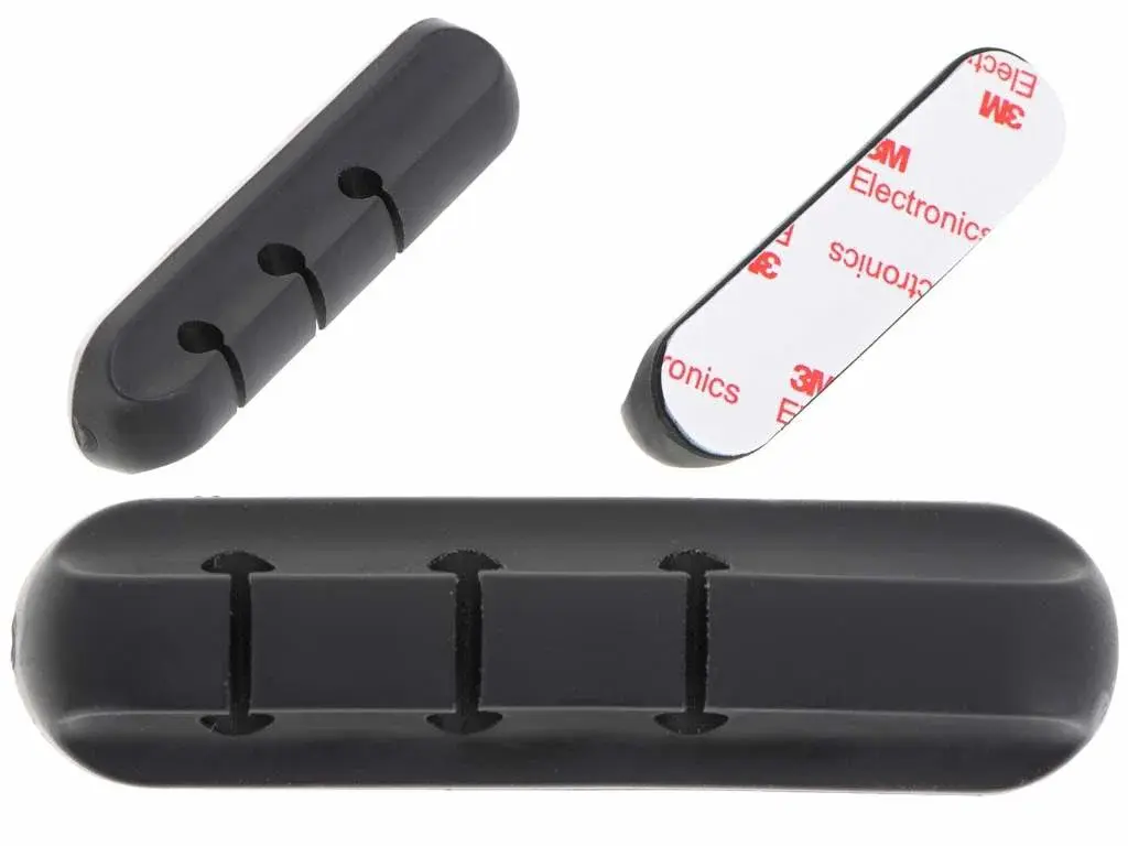 Pricenet Selvklebende silikonkabelholder 3 hull