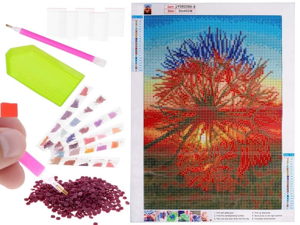 Pricenet Løvetannmotiv 5D diamantbroderimosaikksett