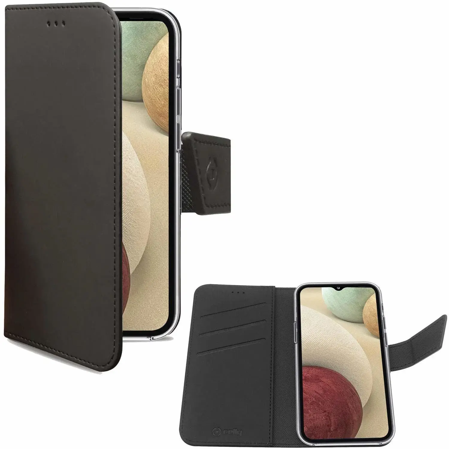 Celly Lommebokveske Galaxy A12 Svart