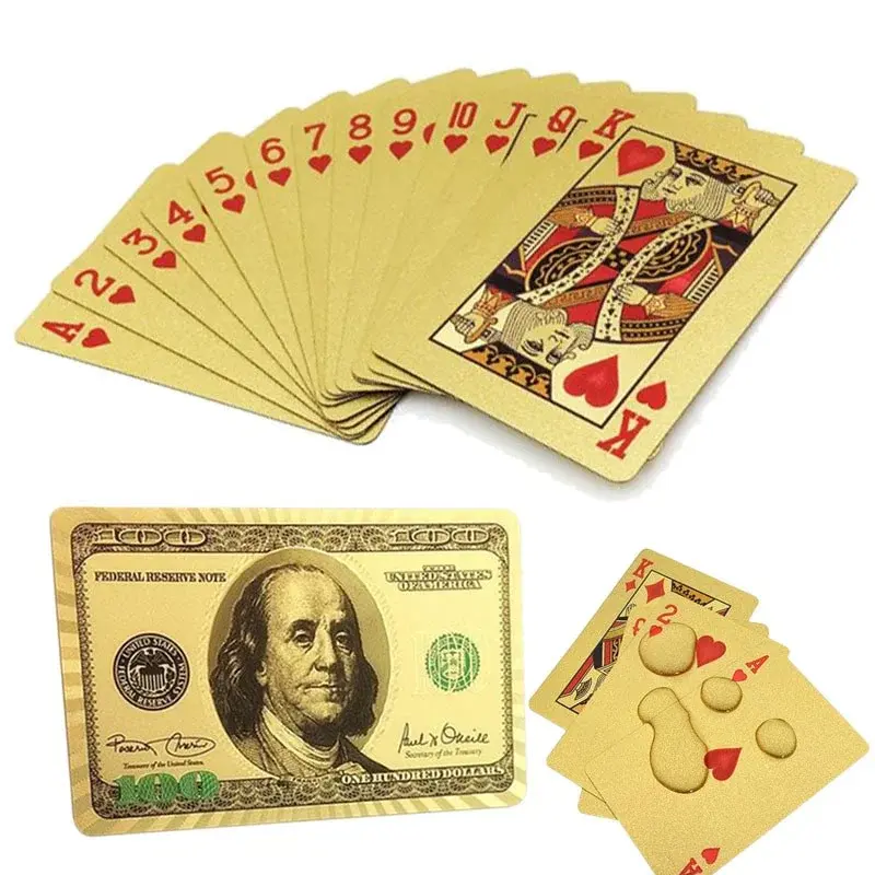 Gameloot Spillekort - Kortstokk med 24K Gullbelegg, USD