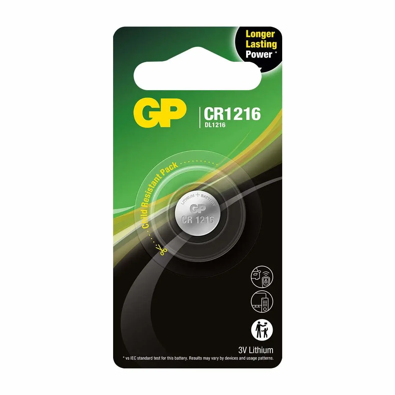 GP GP Lithium Coin Cell CR1216 1-pakning