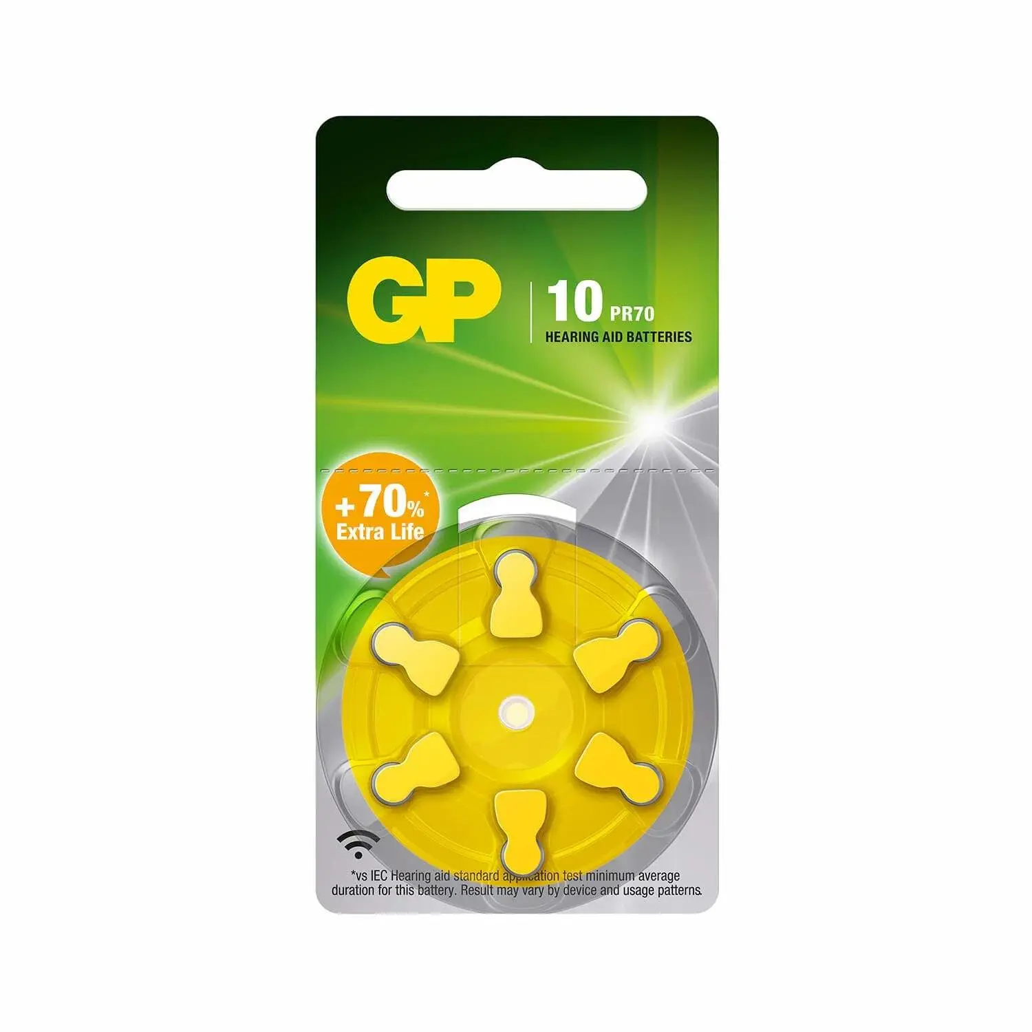 GP GP høreapparatbatteri ZA10/PR70 6-pak
