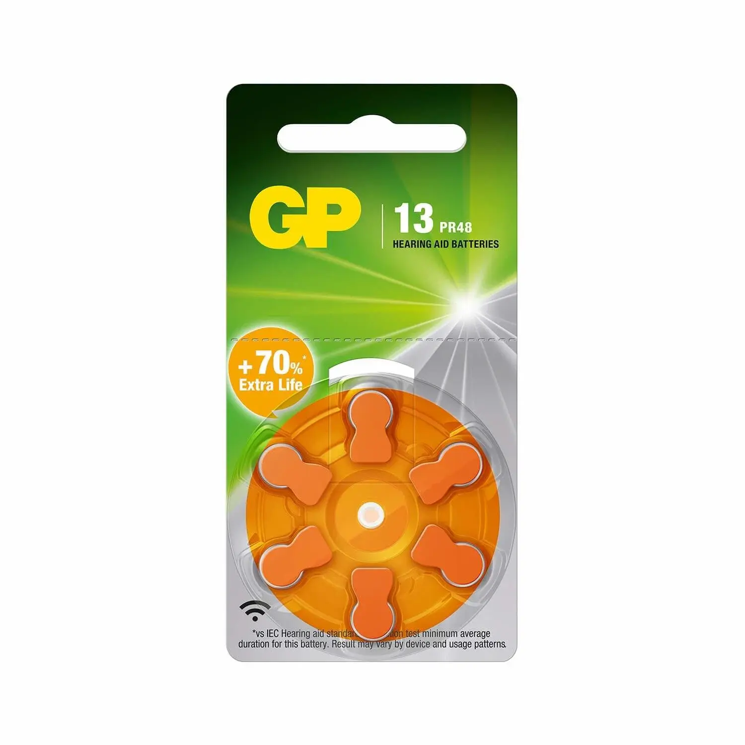 GP GP høreapparatbatteri ZA13/PR48 6-pak