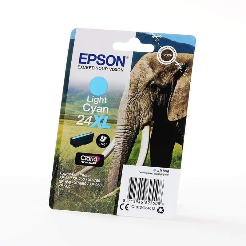 Epson EPSON Ink C13T24354012 24XL lys cyan elefant