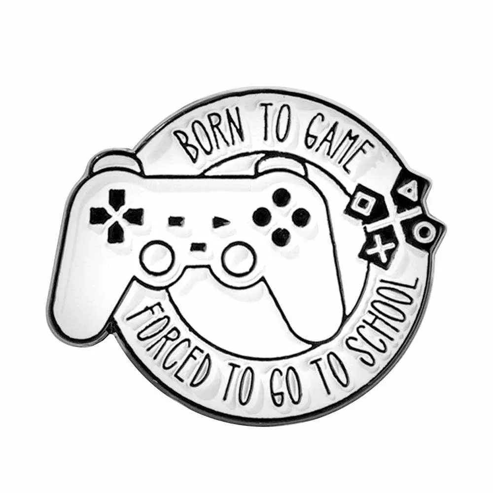 B2X Brosje, Metall - Born to Game
