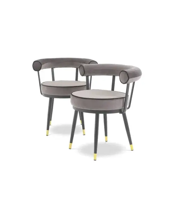 Eichholtz Vico Chairs Savona Grey OUTLET