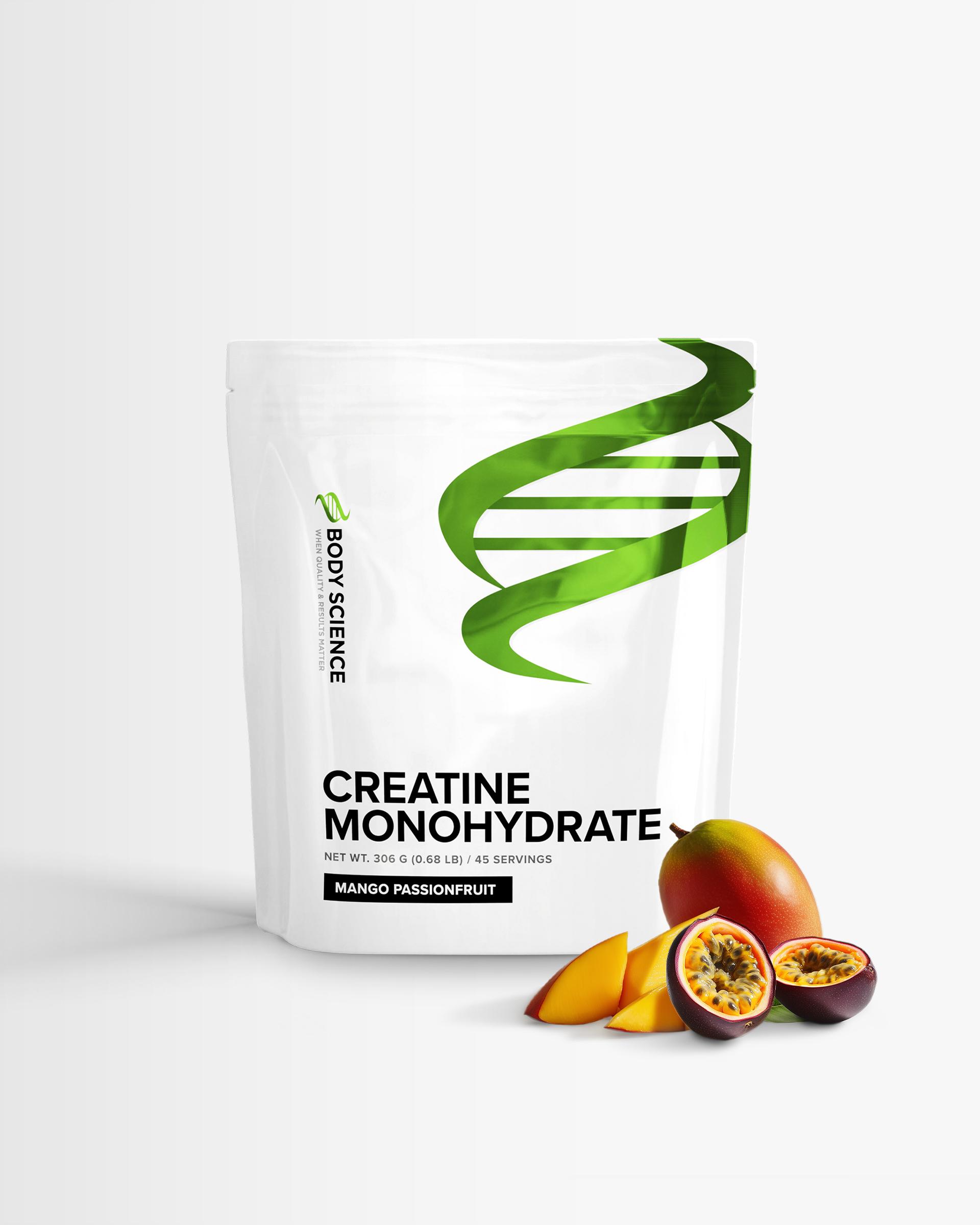 Body Science Body Science Creatine Monohydrate - smaksatt kreatin - 306g - Mango Passionfruit